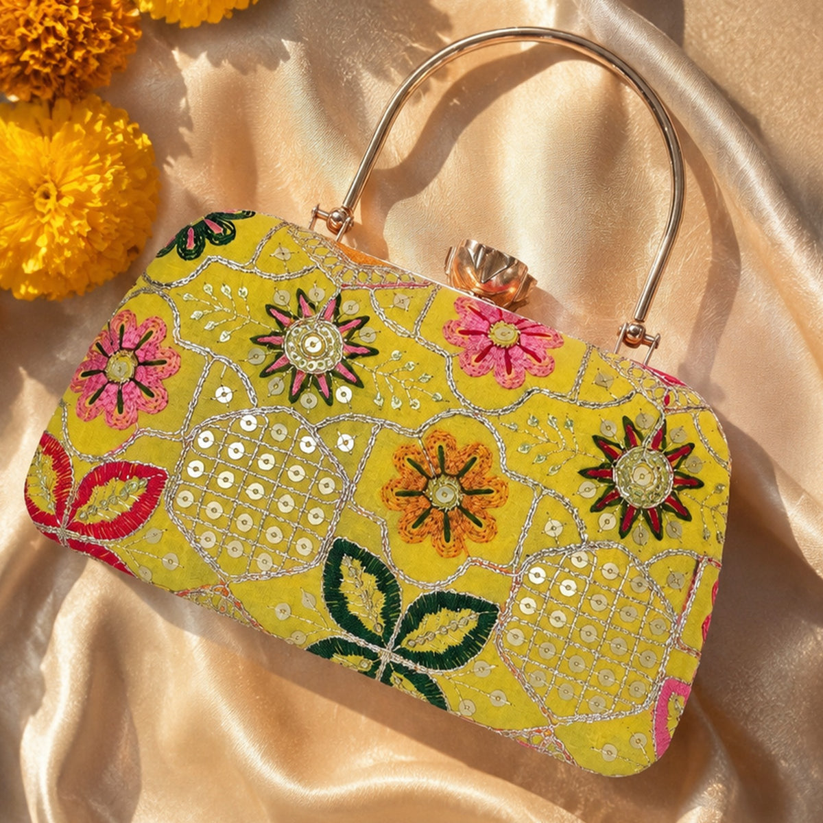 Sheen Yellow Clutch Short