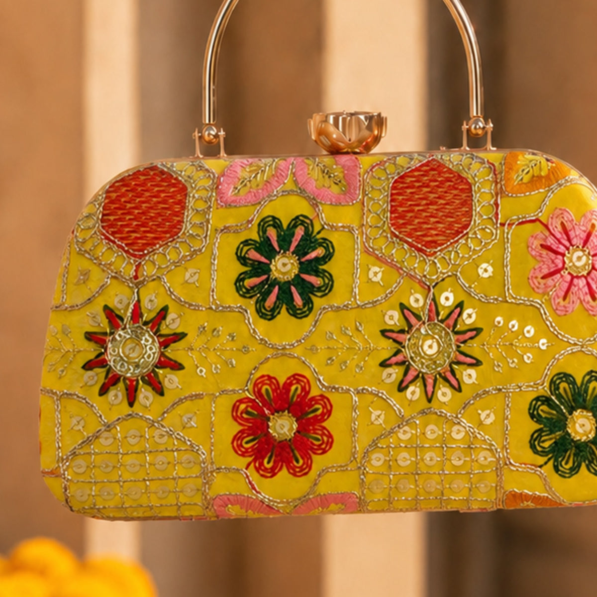 Sheen Yellow Clutch Short